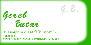 gereb butar business card